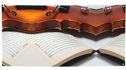 Vielseitiges Party-Banner mit Violinenbuch-Druck, beste Banner für Veranstaltungen, Geburtstagsparty-Dekorationen