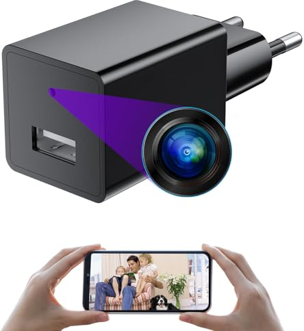UBEOK Camera Espion WiFi 1080P caméra de Surveillance sans Fil - Black