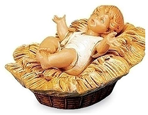 Fontanini by Roman Inc., Jesus with Manger, 7.5 Collection, Nativity Figure and Accessories, Hand Sculpted and Painted