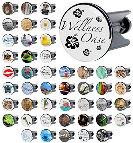 Sanilo Waschbeckenstöpsel Wellness Oase, viele schöne Stöpsel für das Waschbecken zur Auswahl, hochwertige Qualität