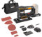 WORX Ponceuse multifonction sans fil PowerShare, 18 V (20 V max), 5 en 1 : orbitale, finition, détail, contour et ponceuse à doigts, vitesse variable, 5 patins de ponçage, 15 papiers abrasifs, sans