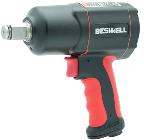 BESWELL® 3/4-Inch Light weight mini size Air Impact Wrench with Up to Real 1230 Foot-Pounds Max Loosen Torque Output