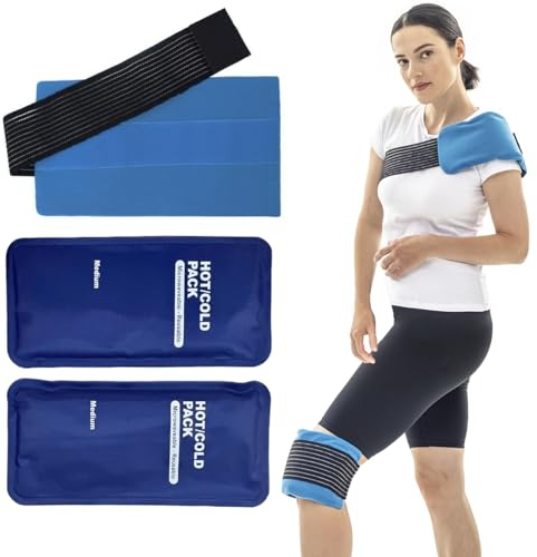 Pack de 2 x bolsa de Gel Frío calor Reutilizable - Incluye 1 funda multiposición de tela. Terapia frío/calor para fisioterapia. Hielo para lesiones deportivas y saco térmico - Pack multiuso
