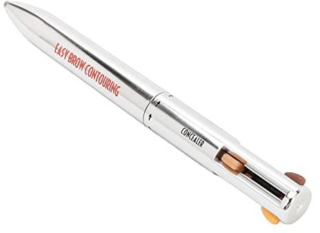 Contour des Sourcils 4 en 1, Crayon à Sourcils 4 Couleurs Anti-taches pour le Maquillage des Yeux (2# Moyen)