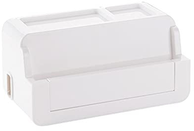 WAOCEO Kabelmanagement Multifunktionskabel-Management-Box-Steckband-Aufbewahrungsbox Home Kabel-Netzstecker Aufbewahrungsbox mit Telefonhalter 10.9 * 5,7 * 5,3 Zoll, ABS Kabelbox