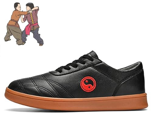 Zapatos de Taichi para Mujer, Zapatillas de Entrenamiento de Kungfu Chino, Zapatos de Karate para Mujer, Artes Marciales, Zapatos Deportivos de Taekwondo Boxeo Hombres Y Mujeres(Size:35EU,Color:BLACK