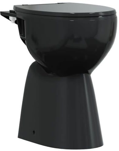 Générique Toilette sans Rebord 7 cm Hauteur supplémentaire Abattant Amorti Céramique Noir,Quincaillerie,Plomberie,Équipements sanitaires,Toilettes & bidets,Toilettes,Noir,23.8 KG,145780