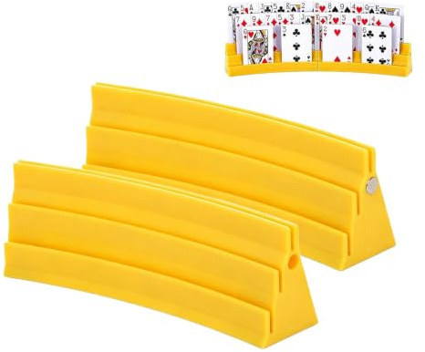 Spelkortshållare - 2st magnetiskt expanderbart kortställ | 2-pack magnetiska expanderbara spelkortshållare för barn, vuxna, seniorer, familjespelskväll, poker, bridge och bordskort G