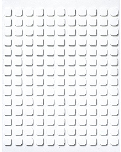 Rayher 3391000 3D-Klebeplättchen, 6,5 x 6,5 x 2 mm, Platte à 154 Klebepads, quadratisch, beidseitig klebend