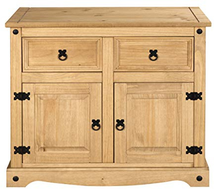 Corona Mexican Pine Sideboard 2 Drawers & 2 Doors Rustic Design