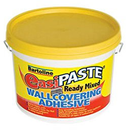Bartoline Easipaste Wallpaper Adhesive 2.5Kg – Ready-Mixed Paste for All Wallpaper Types Vinyl, Blown Vinyl, Heavy Embossed, Washables and Paste-the-Wall – Strong Adhesion, Easy Slide, Smooth Spread