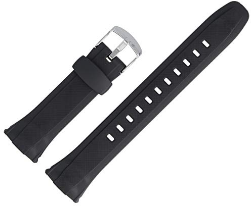 Casio Uhrenarmband Ersatzband 24mm Kunststoff Schwarz - WVA-620