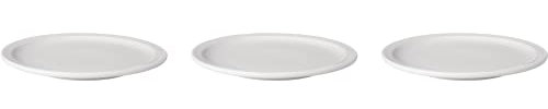 MAMMOET - Juego de 6 platos llanos (porcelana, diámetro de 24 cm, redondos), color crema