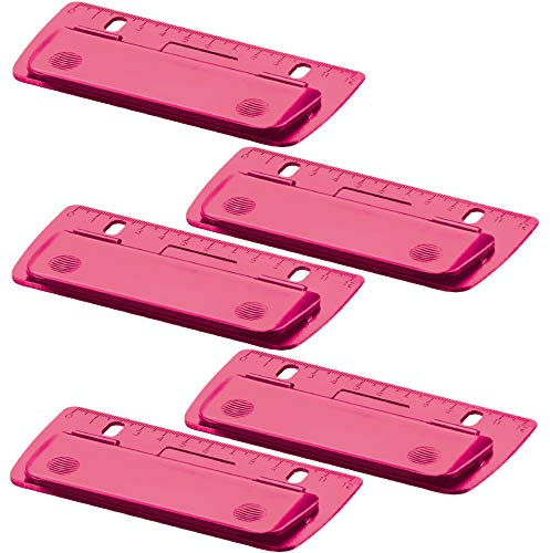 Herlitz 50015832 Mini-Taschenlocher zum Einheften und für unterwegs (5x pink)
