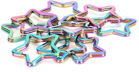 Sternform Karabiner Robustes Eisen Bunt Schöner Schlüsselanhänger Ring Hochfeste Outdoor Aktivitäten für Anhänger DIY Bastelprojekte Handtaschenbedarf