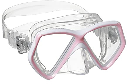 Mask barn Mares Aquazone Pirate, mask barn – unisex, rosa/vit genomskinlig