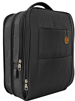 NPO, Travela - Reiserucksack, Erweiterbar Reiserucksack für Flugzeuge Wandelbarer Rucksack, Aktentasche für Reisen, Wasserfester 15,6 Zoll Laptop Rucksack, Unisex (Grau)