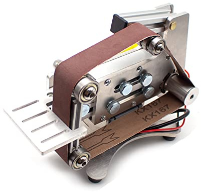 Jieotwice AC 100-240V Lijadora de Banda Eléctrica Multifuncional Lijadora de Banda Afiladora de Cuchillos PUlidora Y Lijadora 533x30mm, 0-10000RPM(Set 3)