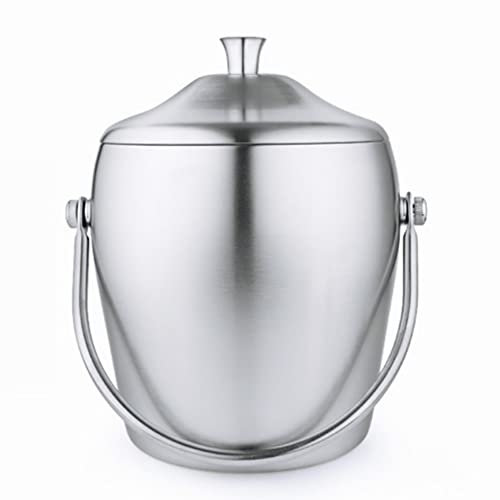 LARIAU Ice Bucket, Insulated Ice Bucket Regenbogeneiseibner Küche Party Weinkühler mit Deckel Ice Eimer Restaurant Doppelwand mit Griff groß Kapazität