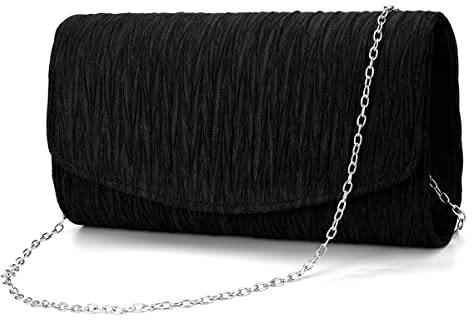 Right 20 Damen Clutch,Elegante Plissiert Kettentasche Handtasche Clutch Umschlag Crossbody Schultertasche Damen Glitzer Tasche Abendtasche Klein Umhängetasche