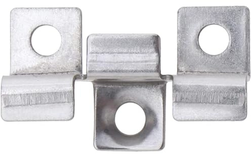 100Pcs 10mm Edelstahl Composite Decking Clips Decking Versteckte Abstandshalter Befestigungs Board Clip mit 100x Selbst-Tapping Schrauben Set