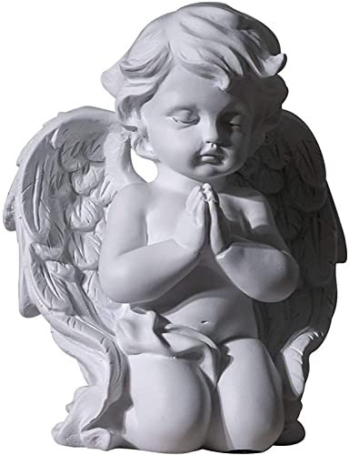 ZEELYDE Statuetta Decorazione da Giardino,Scultura Statua Unica Astratta Statue e Sculture Creative Decorazioni per Esterni per Giardino, Prega Angelo Scultura Ornamenti Scultura in Gesso Arredament