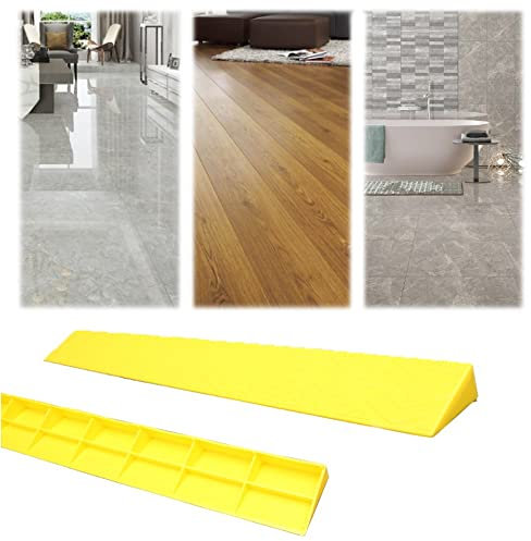 XFAK 5cm Türschwellenrampe, Bordsteinrampe Kunststoff Schwellenrampe, Rollstuhlrampe Schneidrampen Für Innen, rutschfeste Auffahrrampe Für Rollstuhl (Color : Yellow, Size : 100x10x4cm)