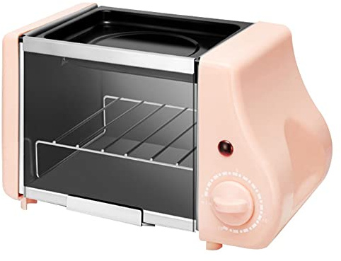 CONFUSE Mini Forno Elettrico Arrosto Grill Tostapane Torta Macchina da Forno Bistecca Uova Fritte Frittata Padella Spina Europea Rosa