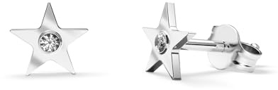 TIABELLE – Ohrstecker STELLA aus Titan mit funkelnden Swarovski® Zirconias – Stern Ohrringe für Damen – allergenfrei & hautverträglich – Handmade in Germany (MINI | 6mm ø und MIDI | 7,2mm ø)