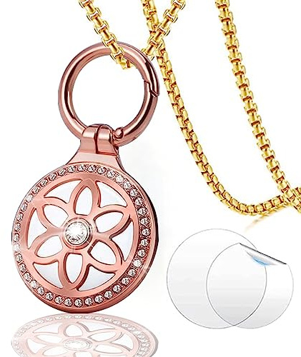 Airtag-hållare AirTag ärm AirTag nyckelring AirTag Tracker AirTag nyckelring AirTag fodral AirTag nyckelring märke AirTag fodral fodral barn pojkar kvinnor (1 x rosa halsband)