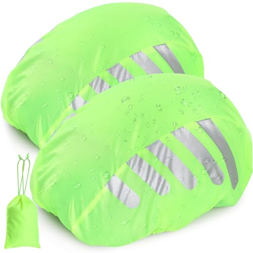 Regenschutz für Fahrradhelm,GeeRic Raincover Helmschutz, Helm Cover x 2,Wasserdichter regenhaube fahrradhelm,wasserabweisend