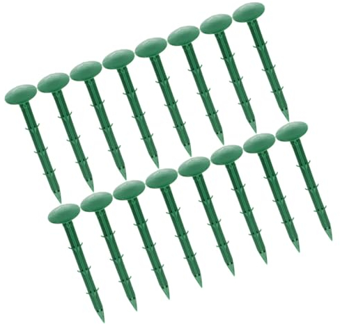 VINTORKY 150 Picchetti da Giardino in Plastica Verde Picchetti da in Plastica per Giardinaggio