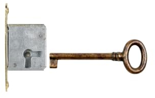 Holzando Möbelschloss Einsteckschloss mit Schlüssel Rechts - Dornmaß 15mm - Halmlänge 52mm