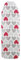 GEEZY Ironing Board Cover 122 x 38 cm - Red Heart Design - Thick Double Layer, Heat Reflective & Scorch Resistant, Elasticated for Secure Fit, Fits Most Standard Boards, Machine Washable