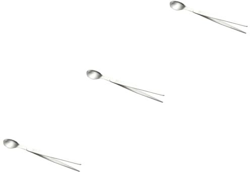 PRETYZOOM 3 Pz Cucchiaio Di Gusto in Acciaio Inossidabile Pinzetta Da Cucina Cucchiaio Gigante Condimento Da Minestra Bacchette Coreane Cucchiai Di Ramen Giapponesi Pinza Silver