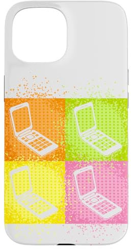Hülle für iPhone 15 Retro Pop-Art Ästhetik Klapp-Handy Vintage Flip Fold Phone