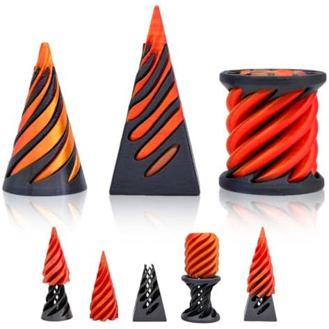 3 Stück Impossible Cone, 3D-Druck Spiral Cone Fidget Toy, Pyramid Spirale Spielzeug Passthrough Sculpture, Skulptur Stress Relief Desktop Dekorationen Spielzeug für Kinder Erwachsene Geschenk