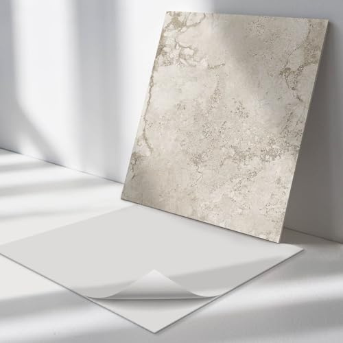Panneaux Muraux Adhesif 50x50 cm pour la Cuisine, Salle de Bains et Chambre pour Sol Décoratif Revêtement Mural Imperméable Adhesive Intérieur Autocollant - Pierre naturelle dans la structure