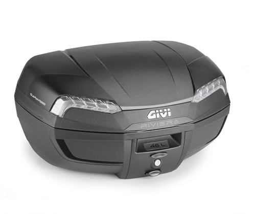 Generico VALIGIA BAULETTO E46NT2 RIVIERA E46 NT2 E46NT CON PIASTRA MONOLOCK COMPRESO SCHIENALINO E207 compatibile con GIVI supporti monolock