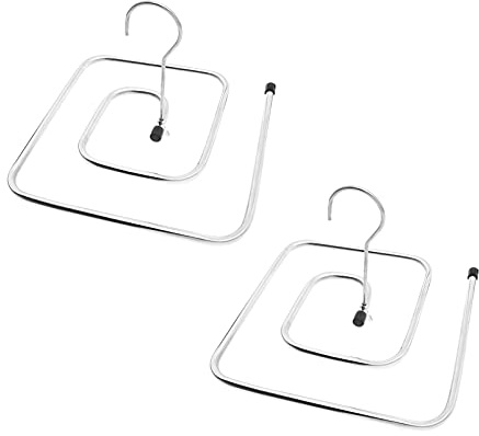 CSXMONEY 2 perchas en espiral, estante de secado en espiral de acero inoxidable, para sábanas y mantas