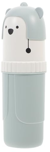 HEALEEP Boîte à Brosse à Dents de Voyage Bleue Compacte, Étui Multifonctionnel en Plastique pour Rangement Brosse à Dents et Dentifrice, Gobelet Portable pour Déplacement Professionnel