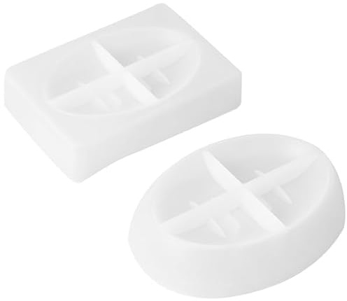 TOBEOME 2PCS Silicone Soap Dish Resin Mold Oval/Square Drain Soap Box Epoxy Resin Casting Mould Home Organizer