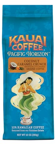 Kauai Coffee Coconut Caramel Crunch Hawaiian Premium Ground Coffee 283g Bag