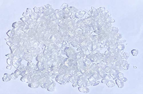 Granulés de verre 4-10 mm(EUR 8,90/kg), couleur : transparent, 1 kg, granulés de verre, pépites de verre transparent,