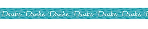 Ursus 590500111 - Masking Tape Prayer Fische, petrol, ca. 15 mm x 10 m, Klebeband aus Reispapier, einseitig bedruckt, Lösungsmittel- und säurefrei, ideal für Kartengestaltung und Scrapbooking