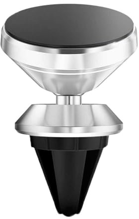 OcioDual Soporte Rejilla Universal Ventilacion Coche Giratorio Móvil para Smartphone Plata