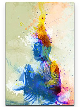 Paul Sinus Art Buddha 90x60cm auf Leinwand gespannt fertig zum aufhängen