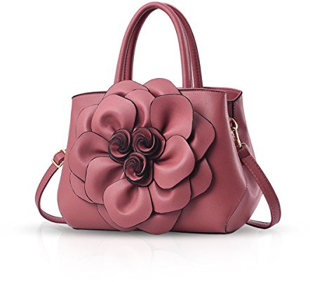 NICOLE & DORIS Modische Damen-Umhängetasche, Handtasche, Umhängetasche, Blumenmotiv