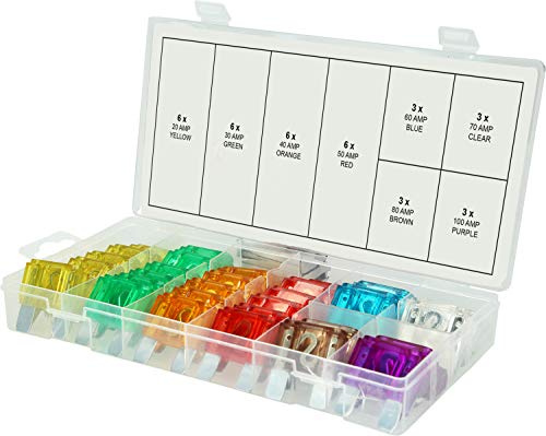 Sortiment Kfz-Sicherungen, 20-100A, 36-Tlg