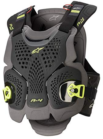 Alpinestars A-4 Max Kofferraumschutz, Schwarz/Gelb, XS/S
